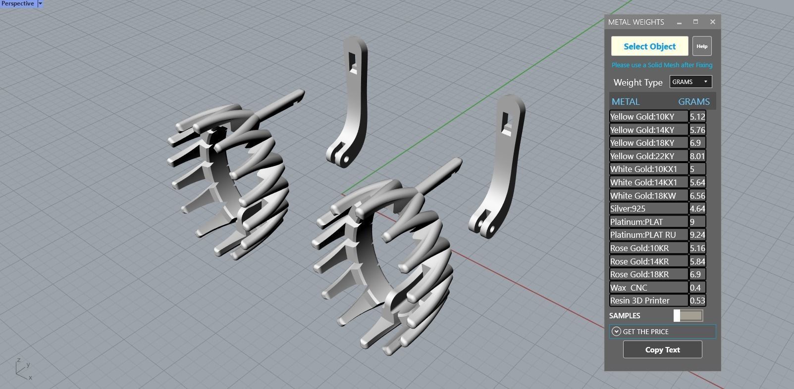 Cabochon Earrings 3D print model_18