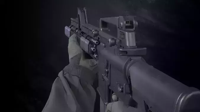 MR-44 Assault rifle With Hands And Weapon Case