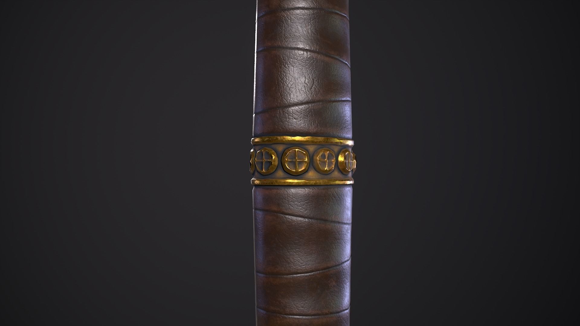 Zweihander Greatsword PBR Gameready Low-poly 3D model_6