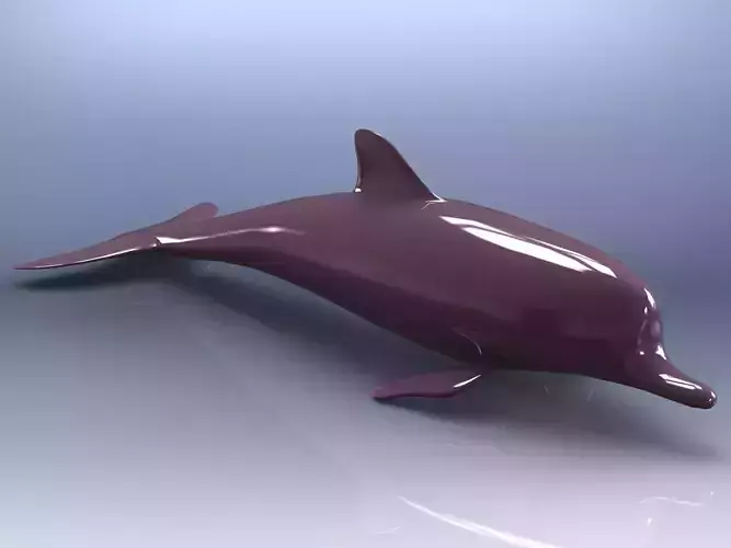 3D Art Surface Pink Dolphin 3D print model