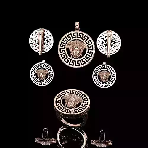 ensoumble bague pendentif boucl