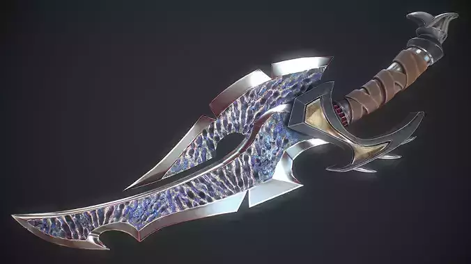 Fantasy Sword 12 3D Model Low-poly 3D model