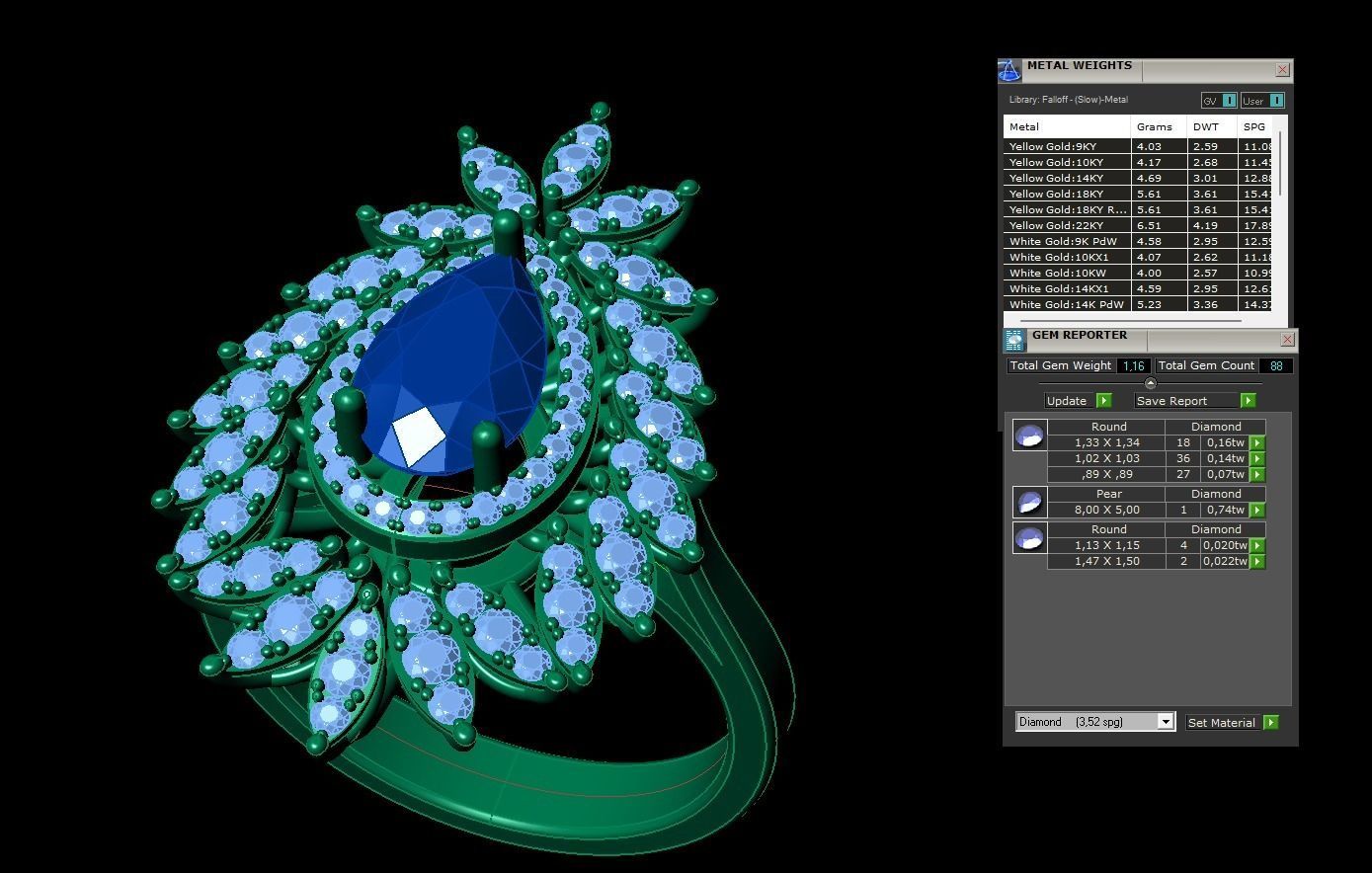 Big Ring Palm Model 3D print model_2