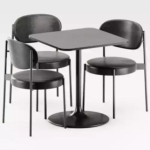 Casual Square Table by Bene and Series 430 Chair by Verner