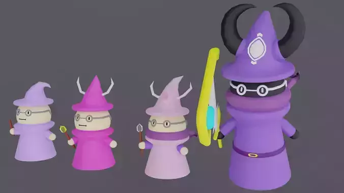 Mysterious sorceresses from the forest 3D model