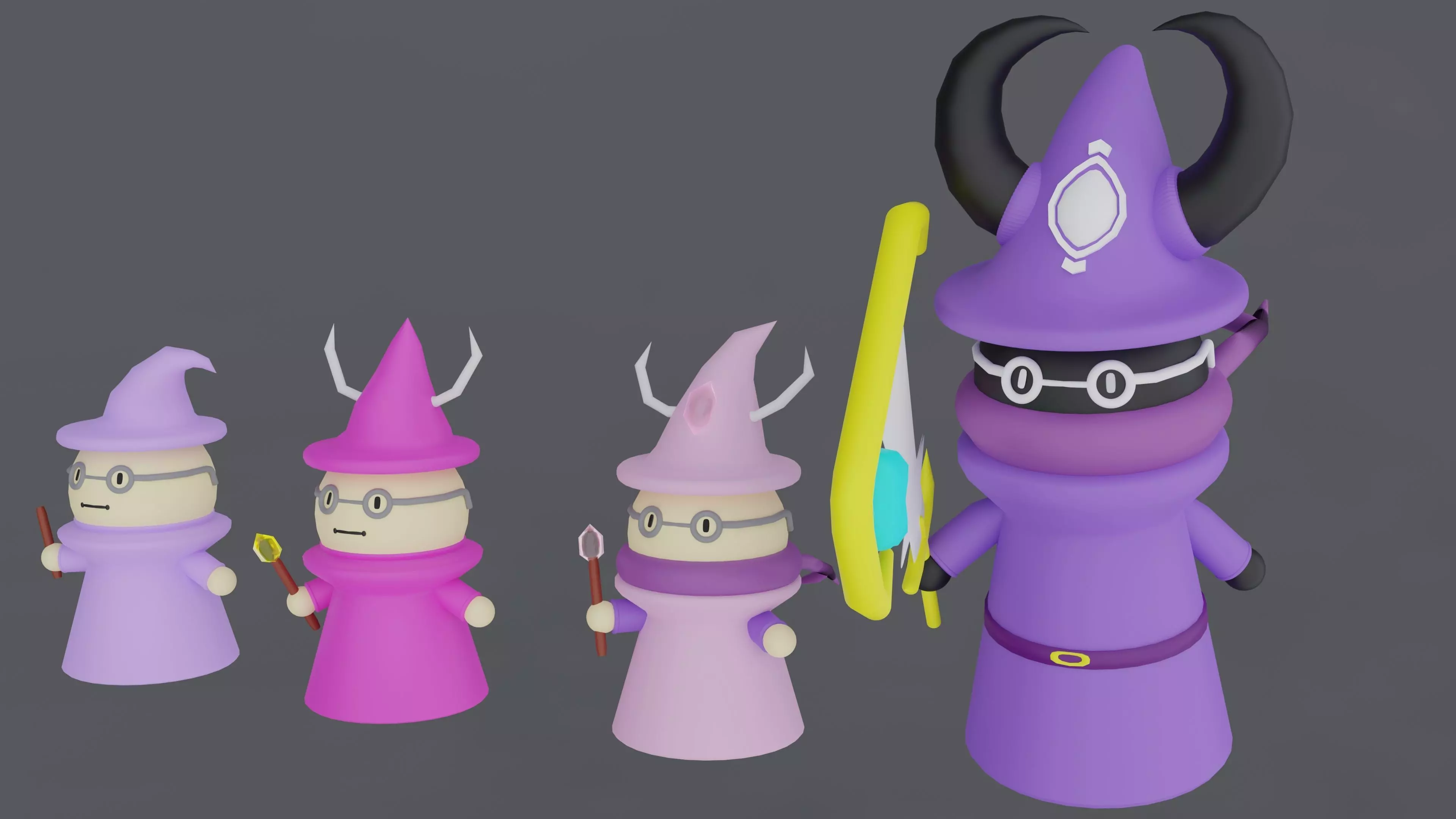 Mysterious sorceresses from the forest 3D model