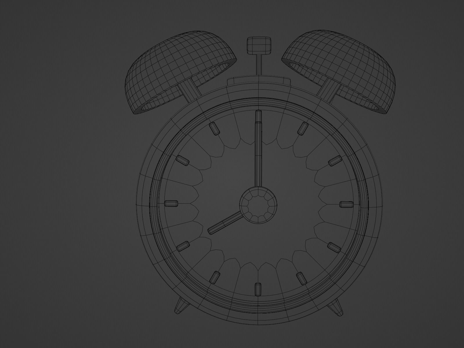 Alarm Clock Low-poly 3D model_7