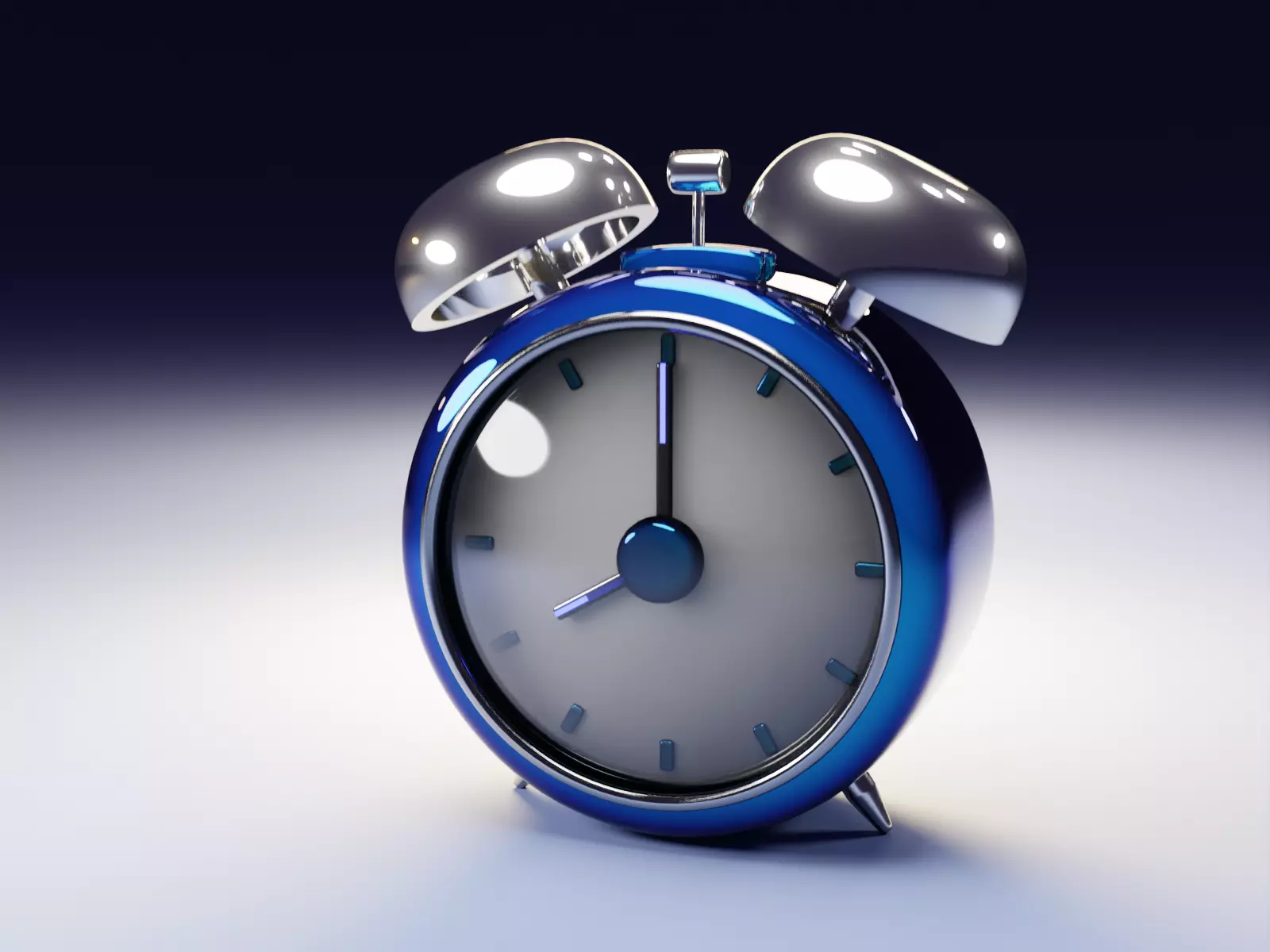 Alarm Clock Low-poly 3D model_0