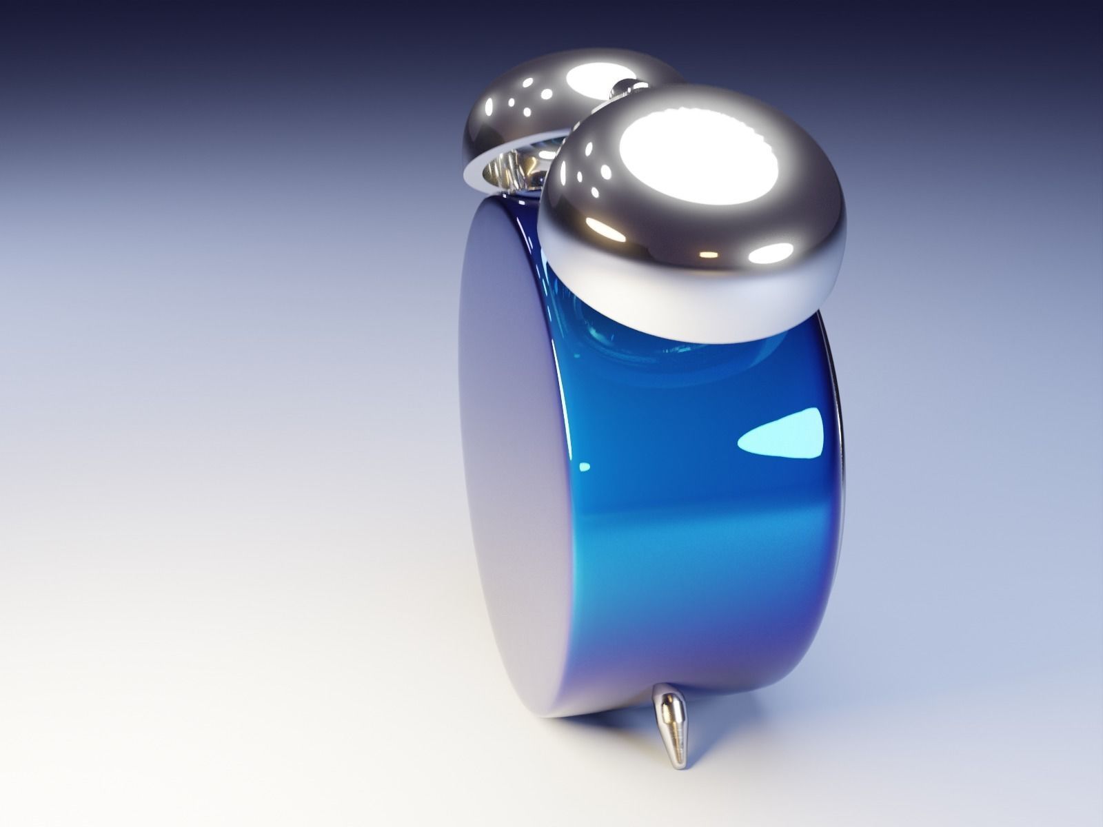 Alarm Clock Low-poly 3D model_5