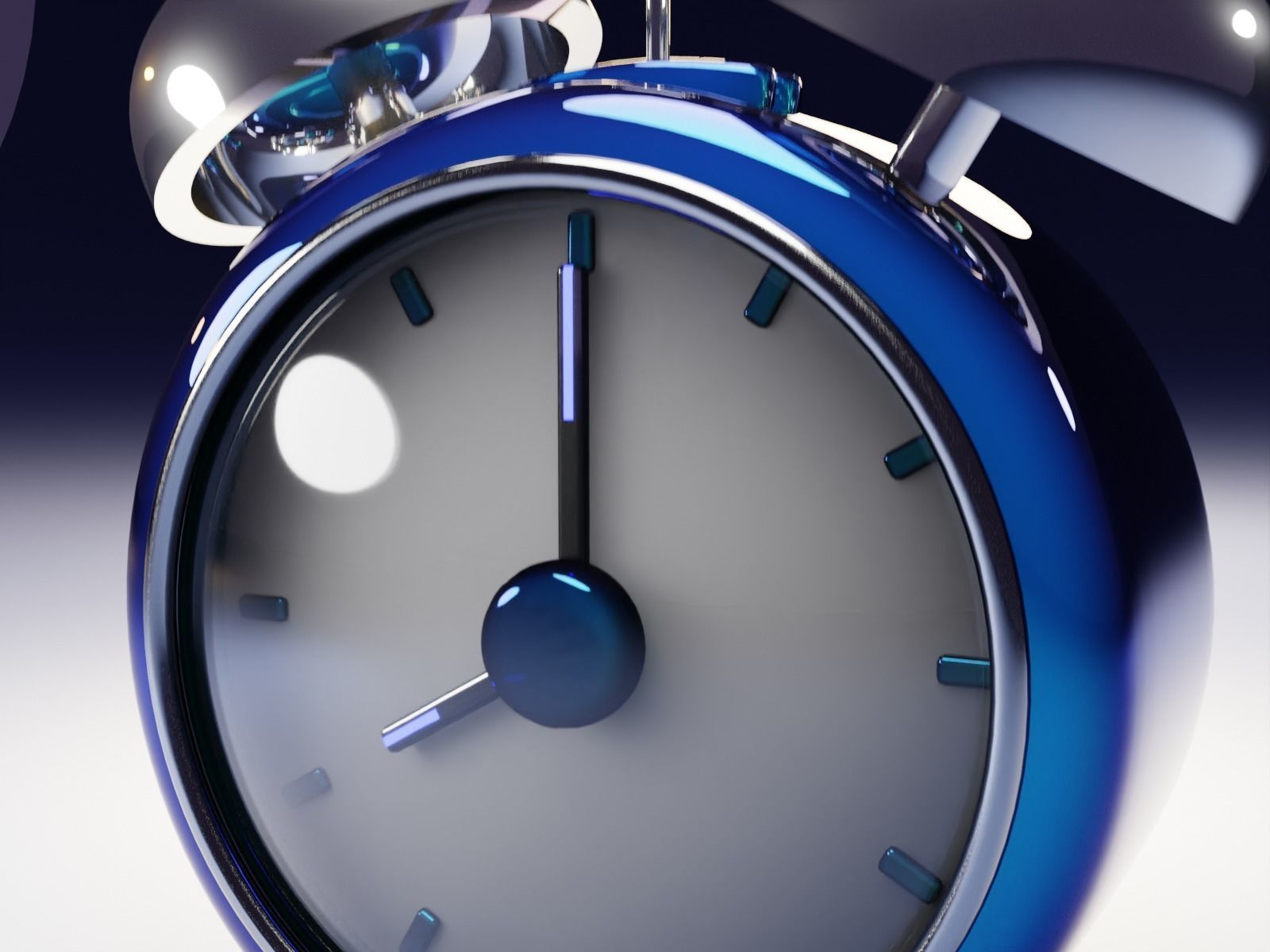 Alarm Clock Low-poly 3D model_3