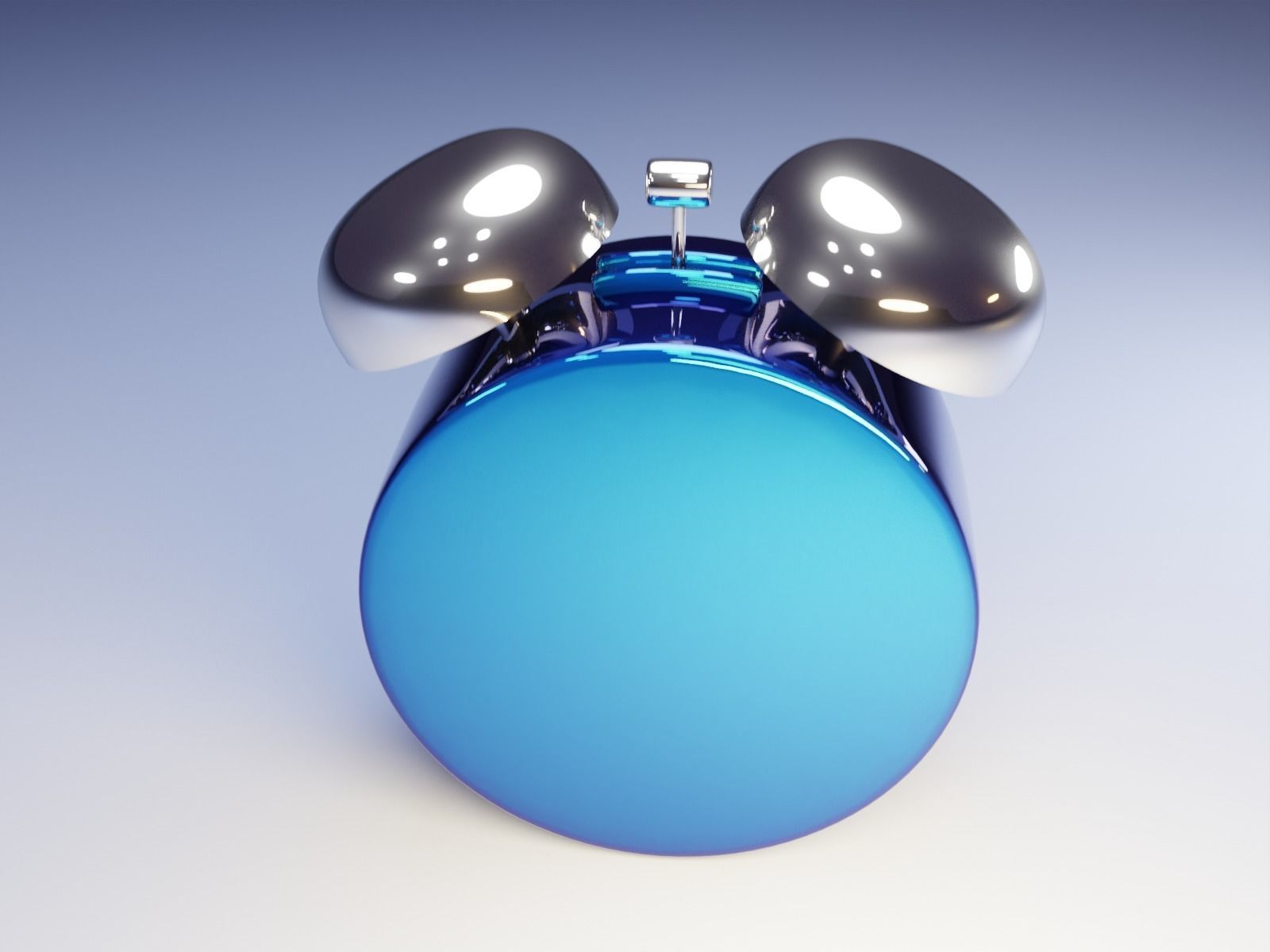 Alarm Clock Low-poly 3D model_6