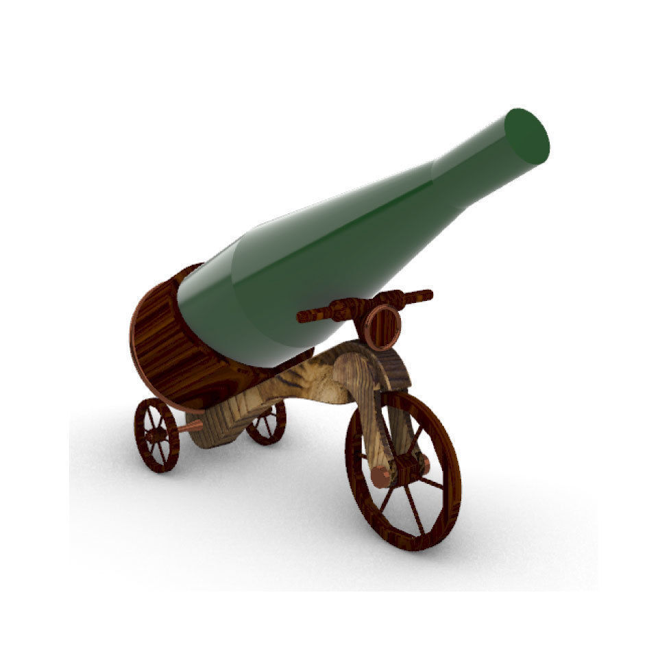 TRICYCLE BOTTLE CARRIER 3D model_5