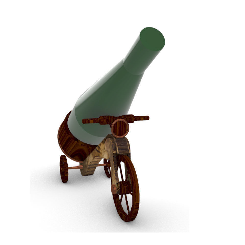 TRICYCLE BOTTLE CARRIER 3D model_7