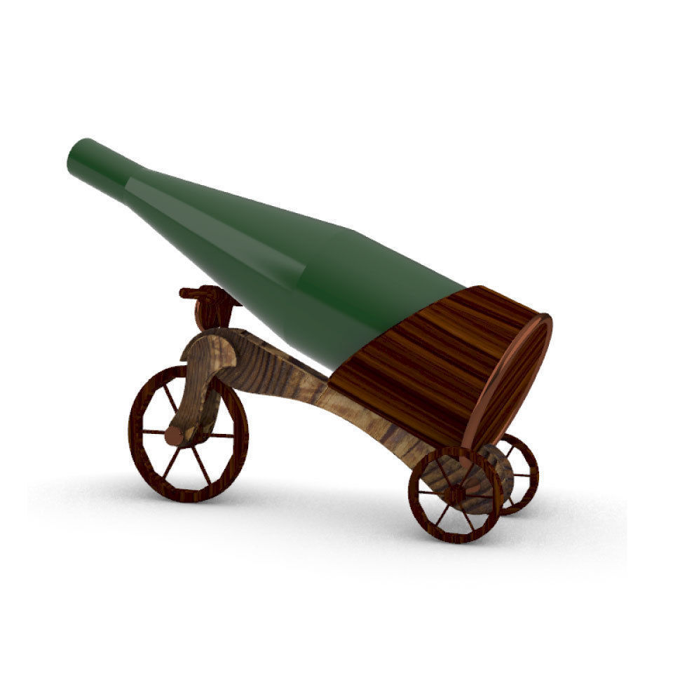 TRICYCLE BOTTLE CARRIER 3D model_6