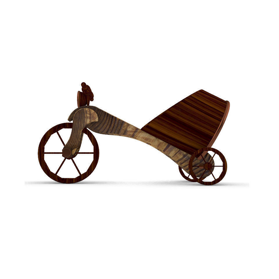 TRICYCLE BOTTLE CARRIER 3D model_3