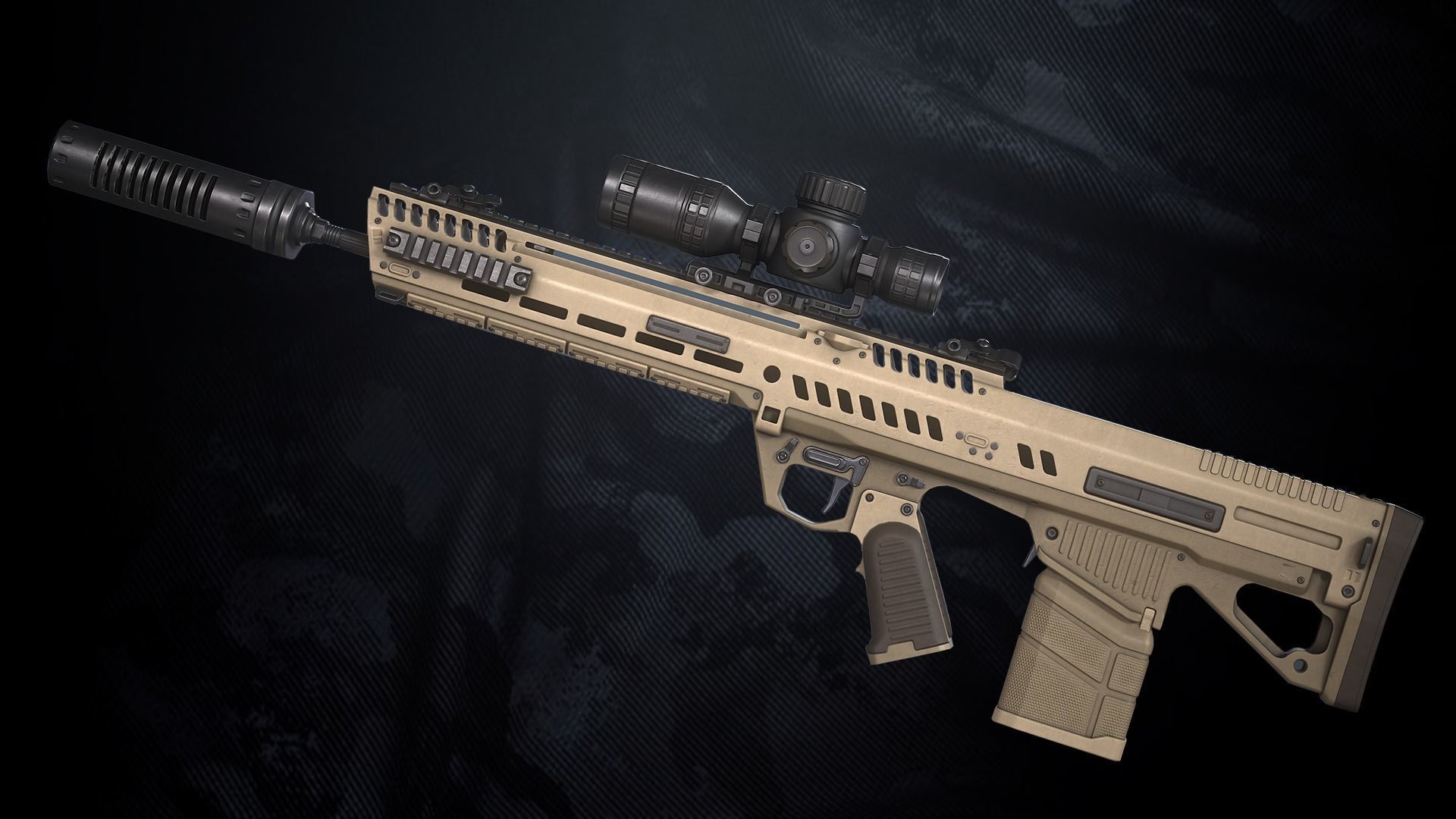 MR-772 Assault Rifle With Hands And Weapon Case Low-poly 3D model_9