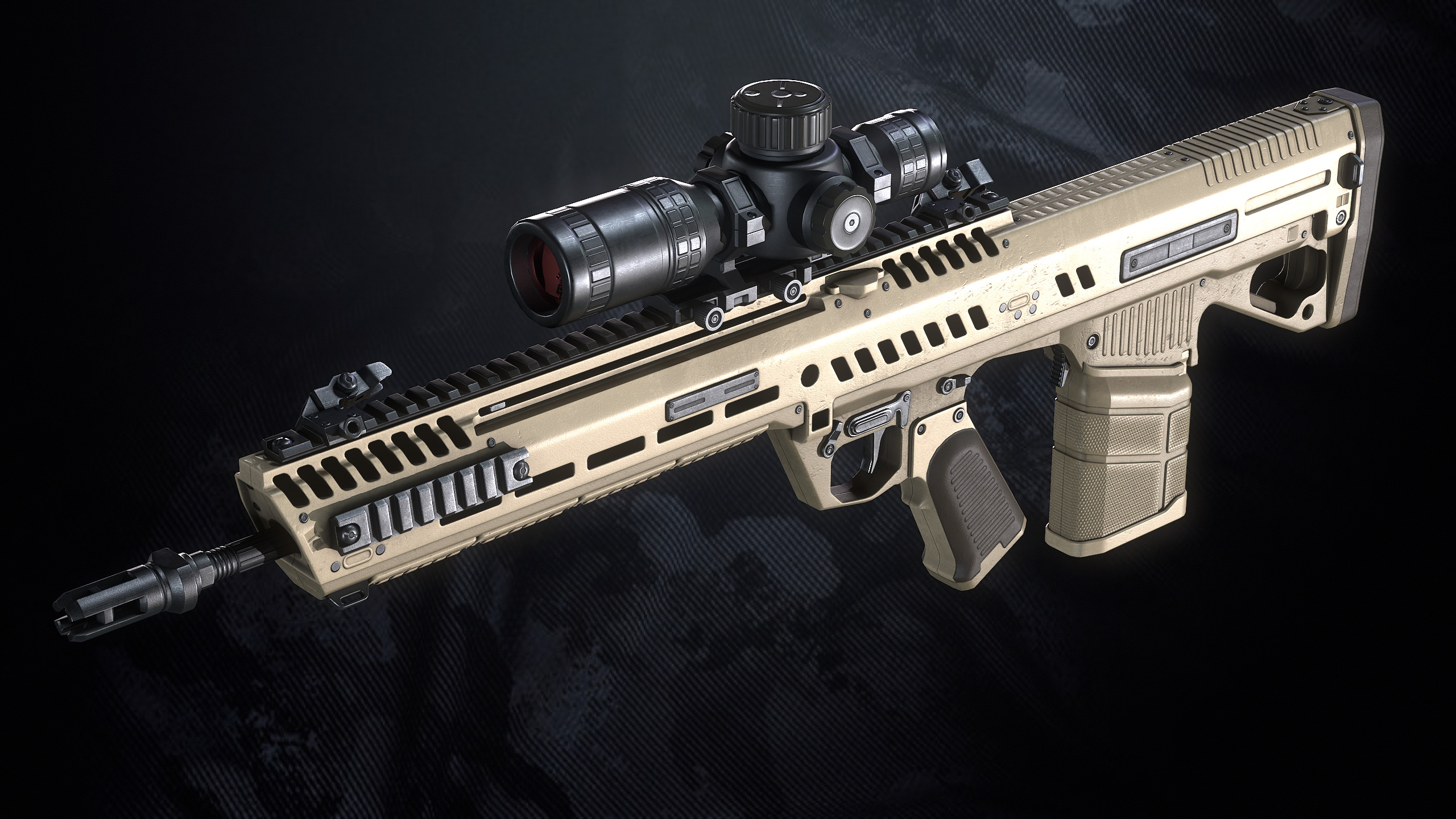 MR-772 Assault Rifle With Hands And Weapon Case Low-poly 3D model_10