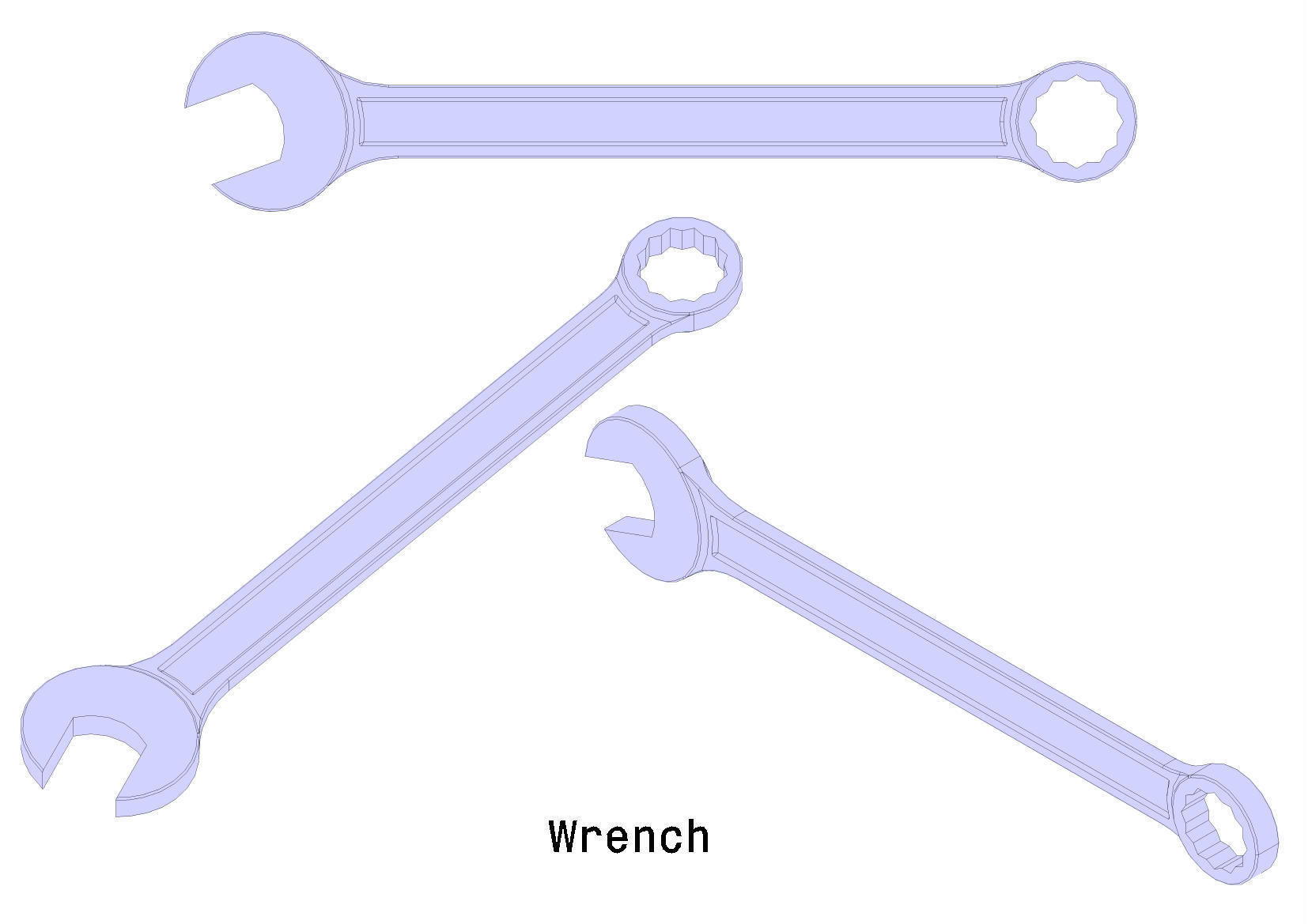 Wrench 3D print model_2