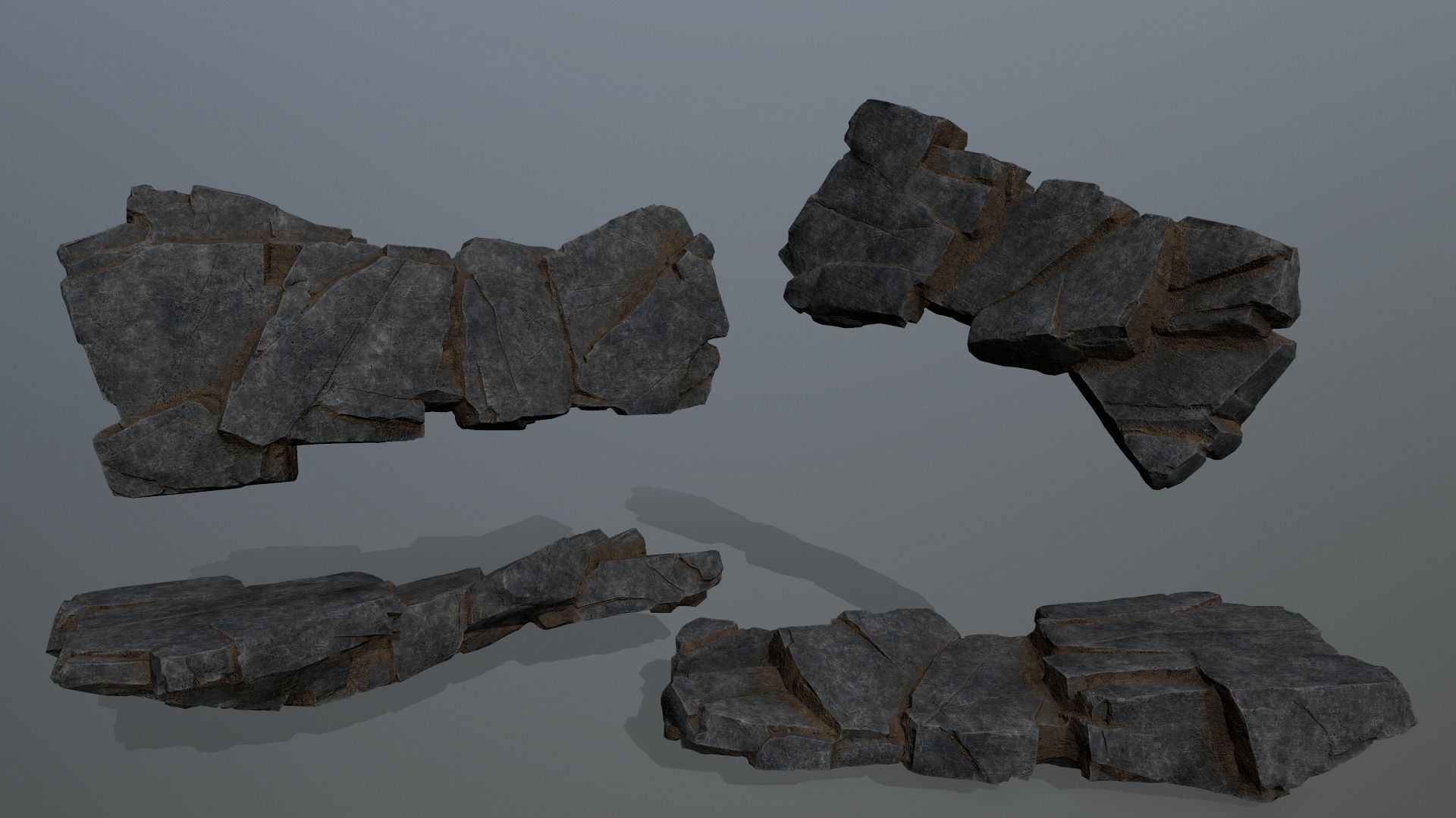 rocks Low-poly 3D model_6