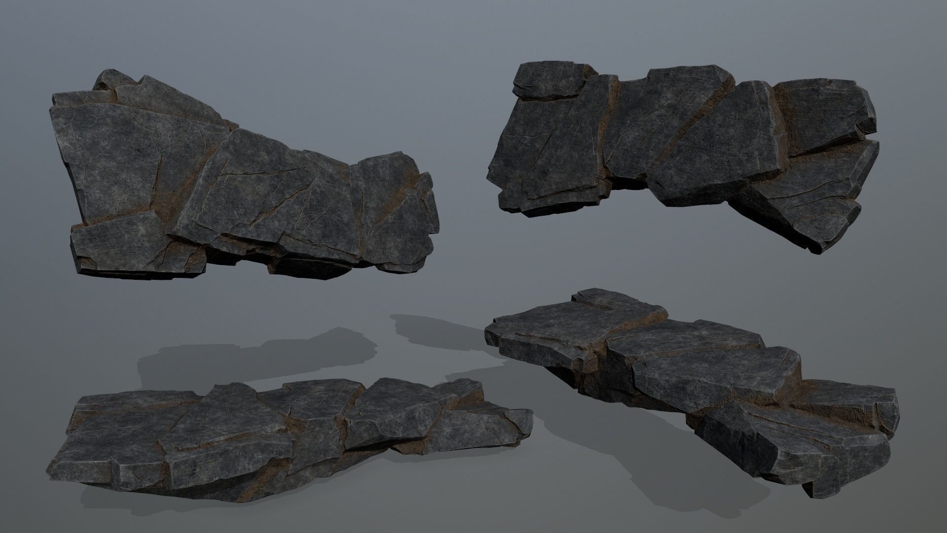 rocks Low-poly 3D model_5