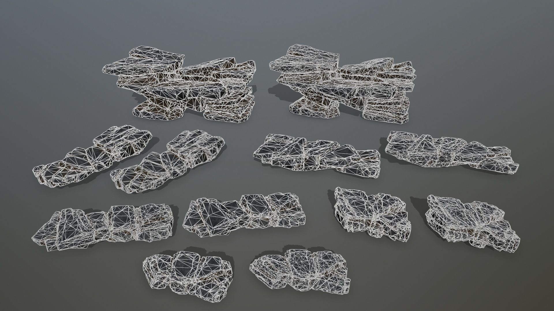 rocks Low-poly 3D model_9