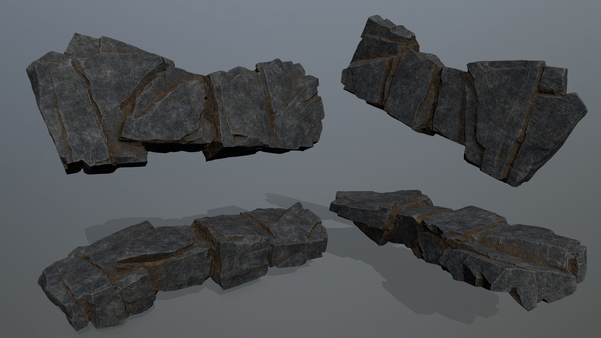 rocks Low-poly 3D model_4