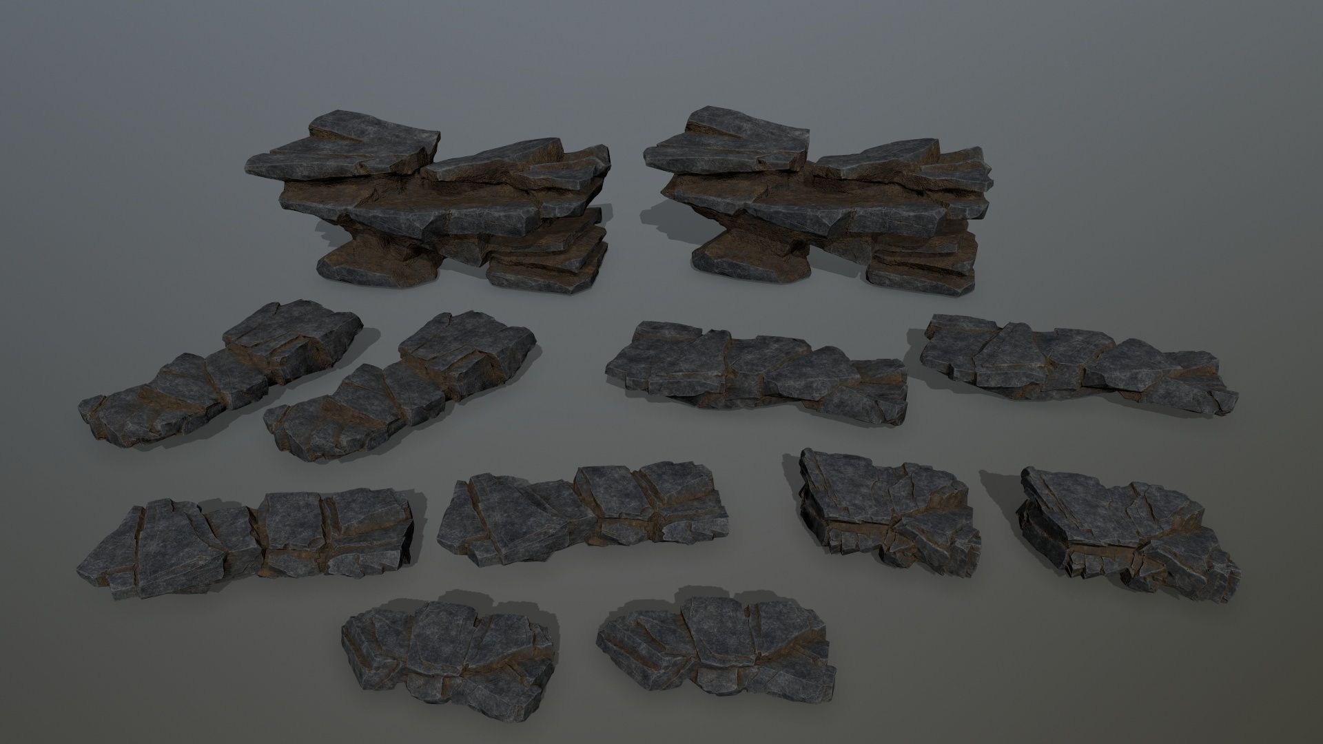 rocks Low-poly 3D model_8