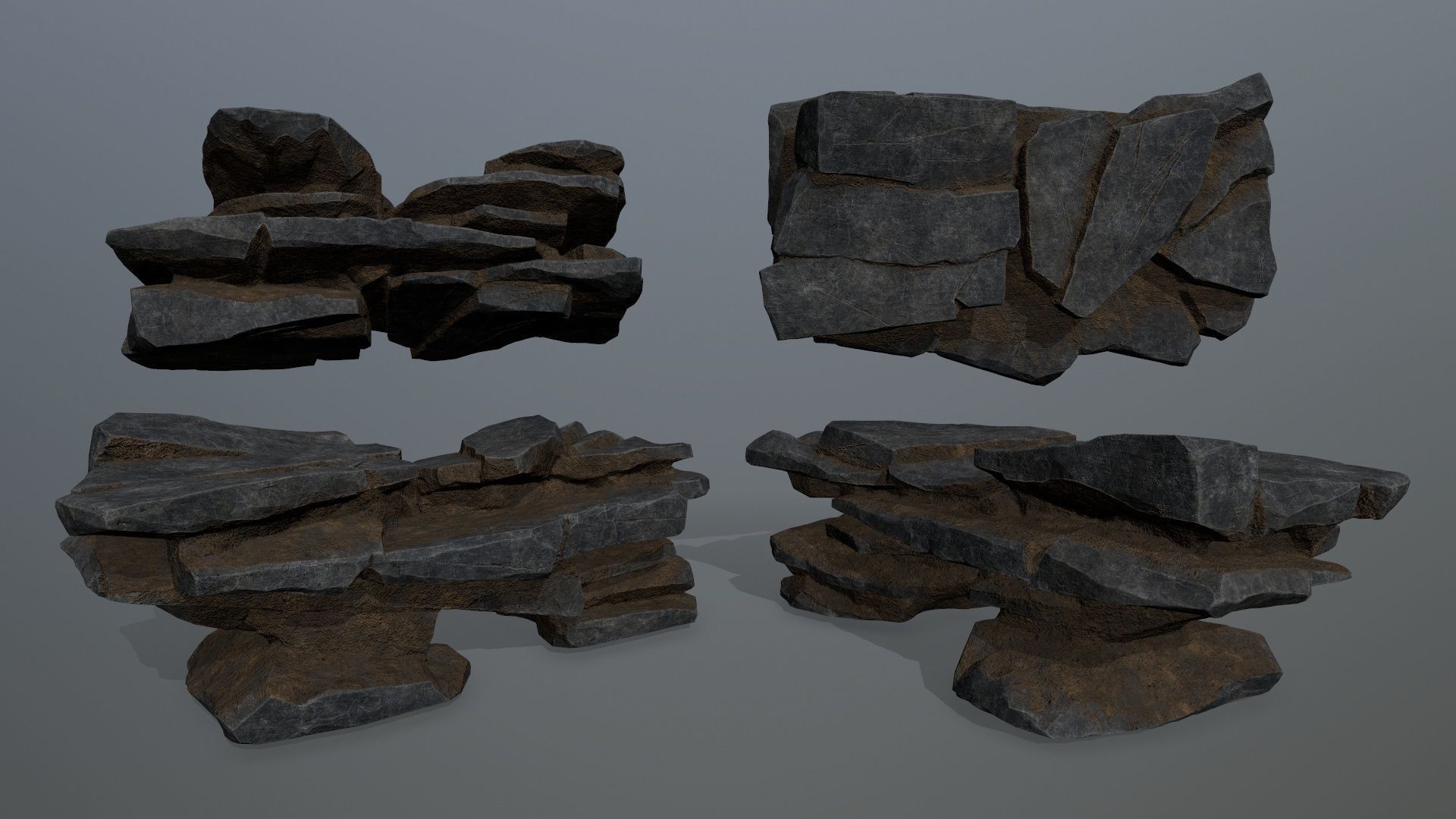 rocks Low-poly 3D model_7