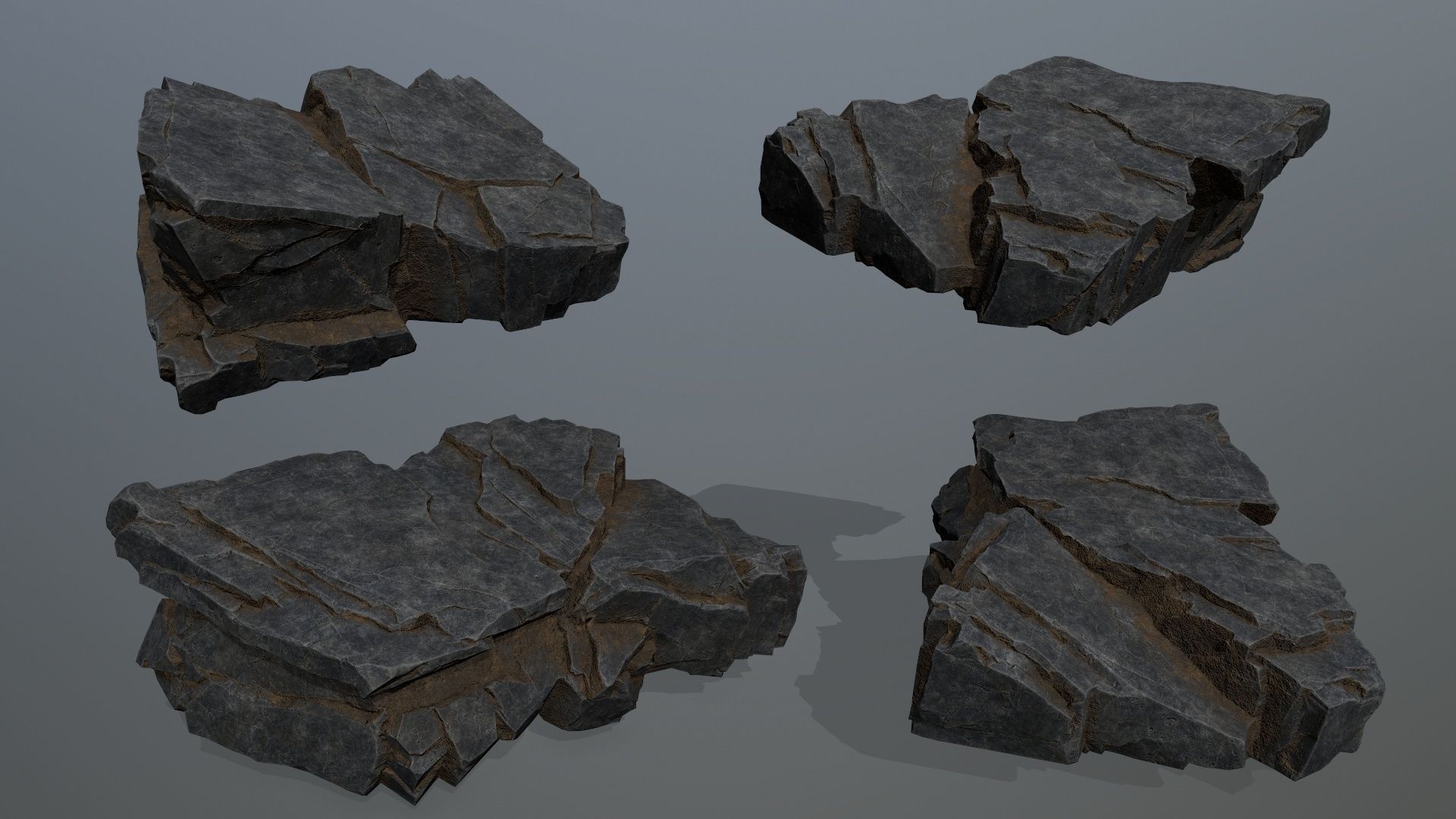 rocks Low-poly 3D model_2