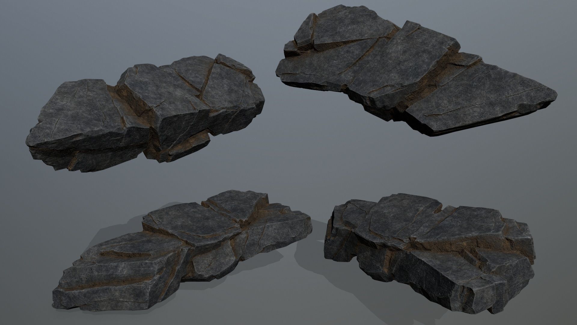 rocks Low-poly 3D model_3