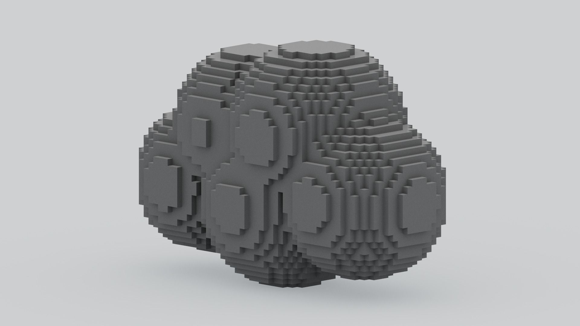 Voxel Cloud Low-poly 3D model_2