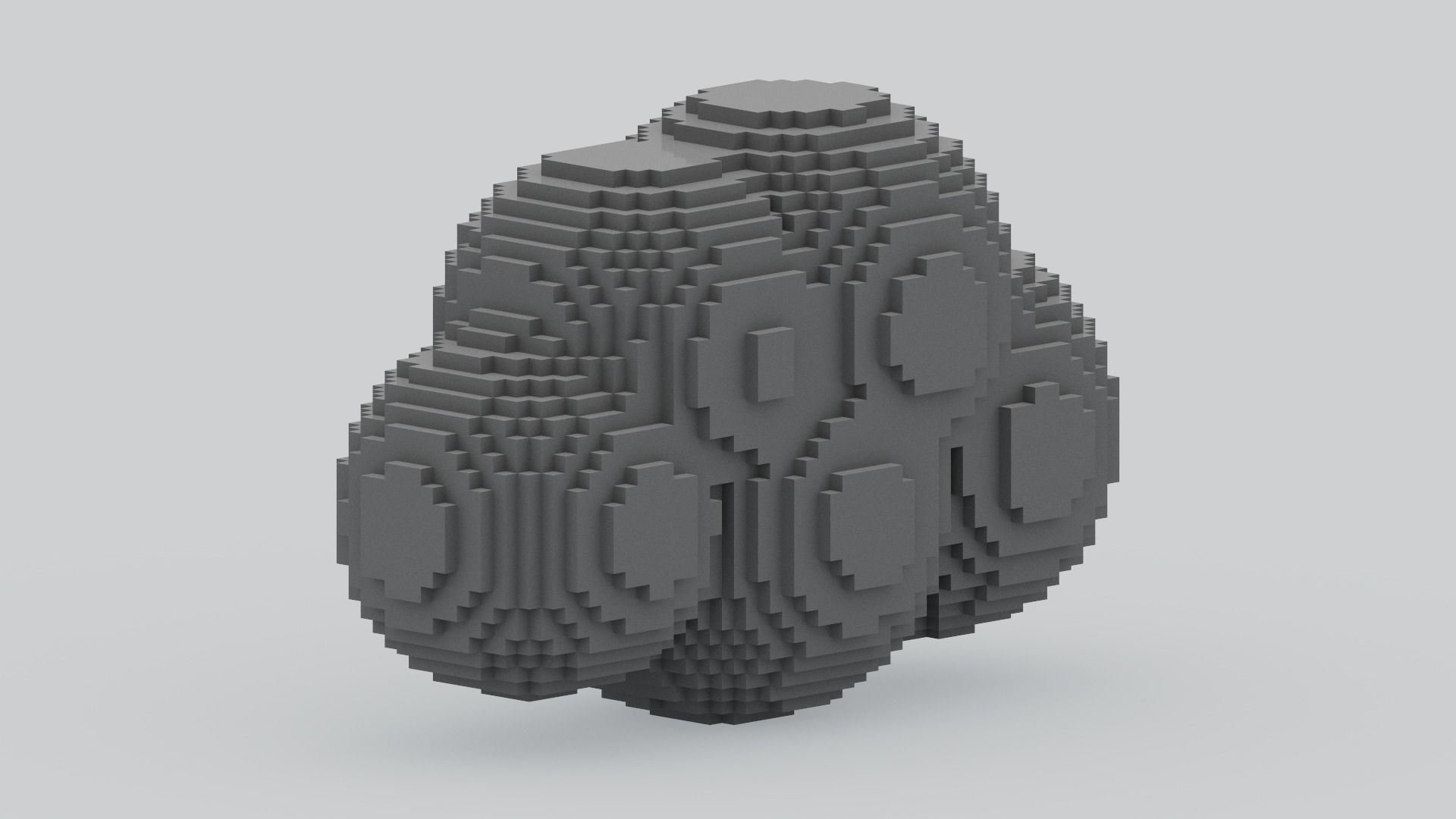 Voxel Cloud Low-poly 3D model_11