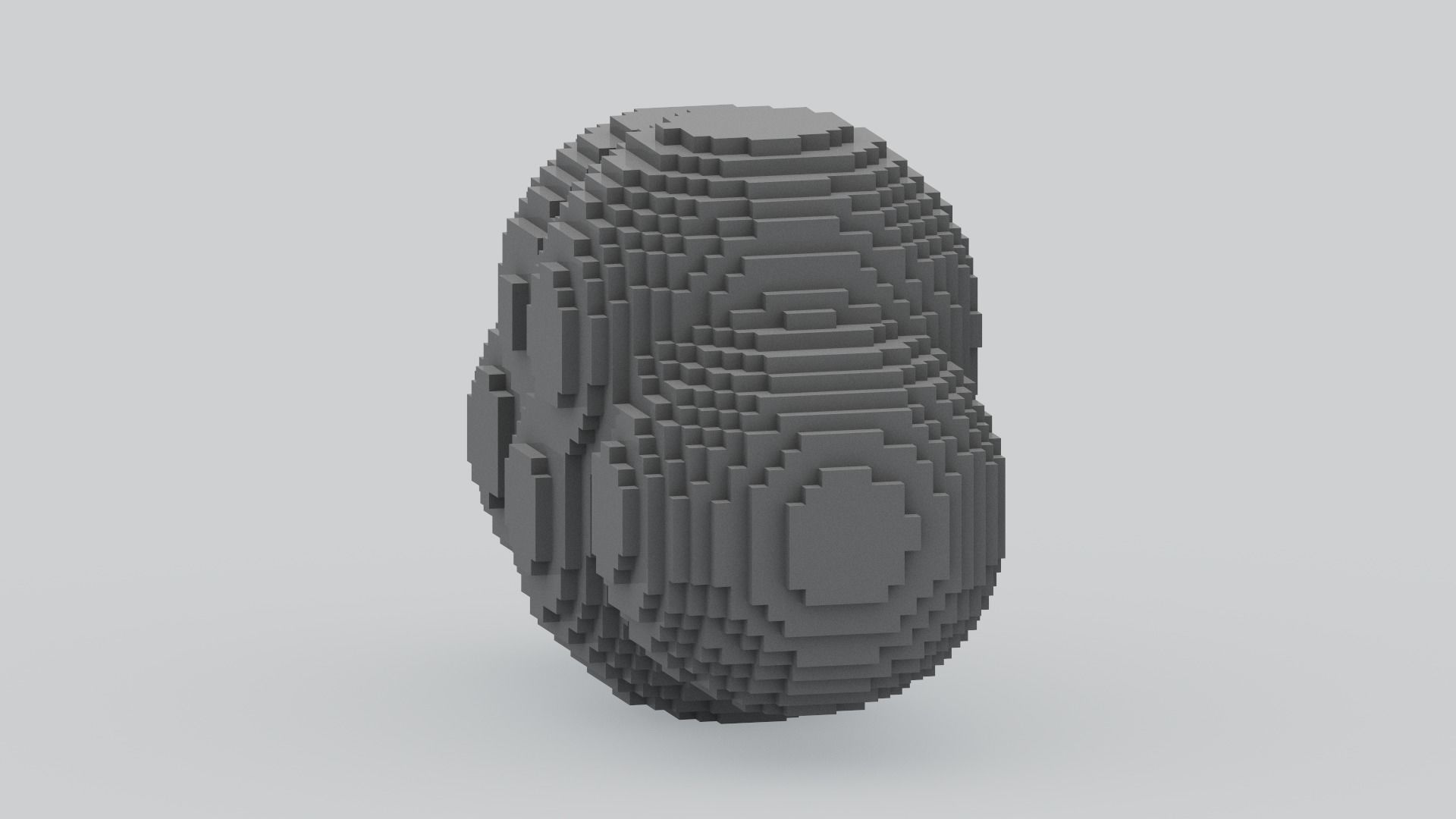 Voxel Cloud Low-poly 3D model_3