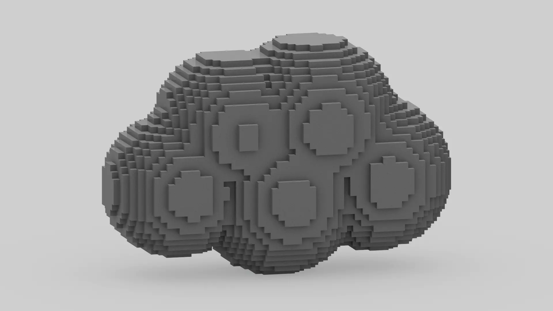 Voxel Cloud Low-poly 3D model_0