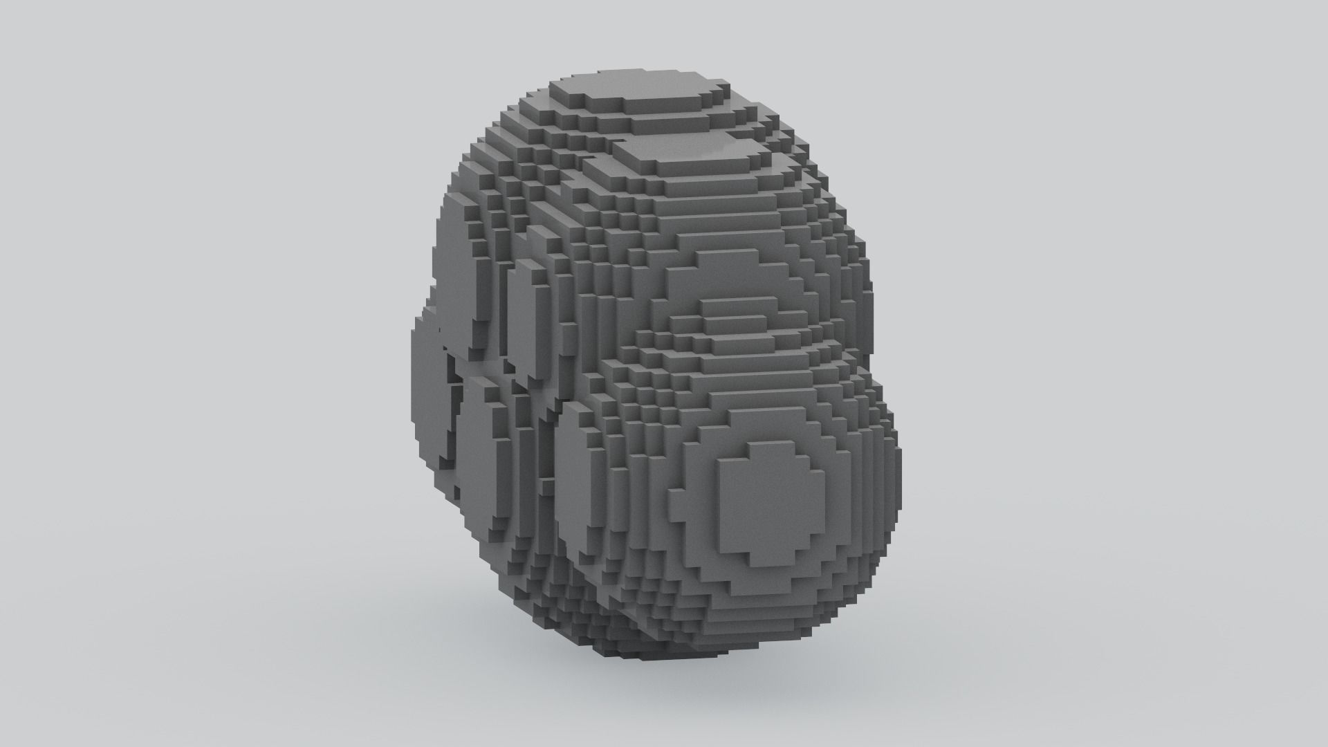 Voxel Cloud Low-poly 3D model_9