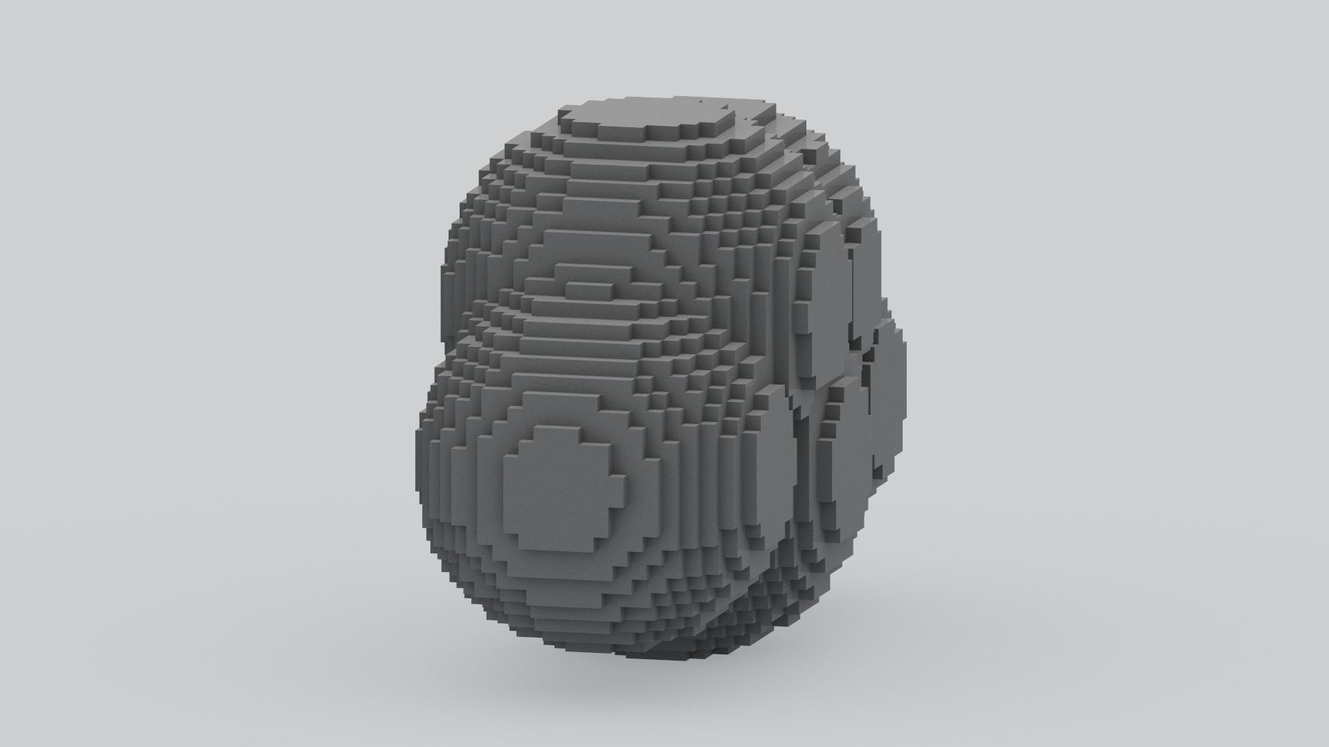 Voxel Cloud Low-poly 3D model_4