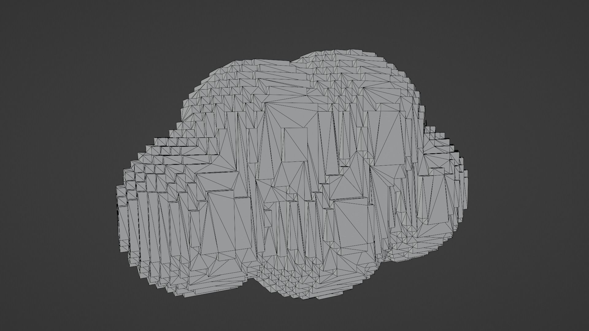 Voxel Cloud Low-poly 3D model_12