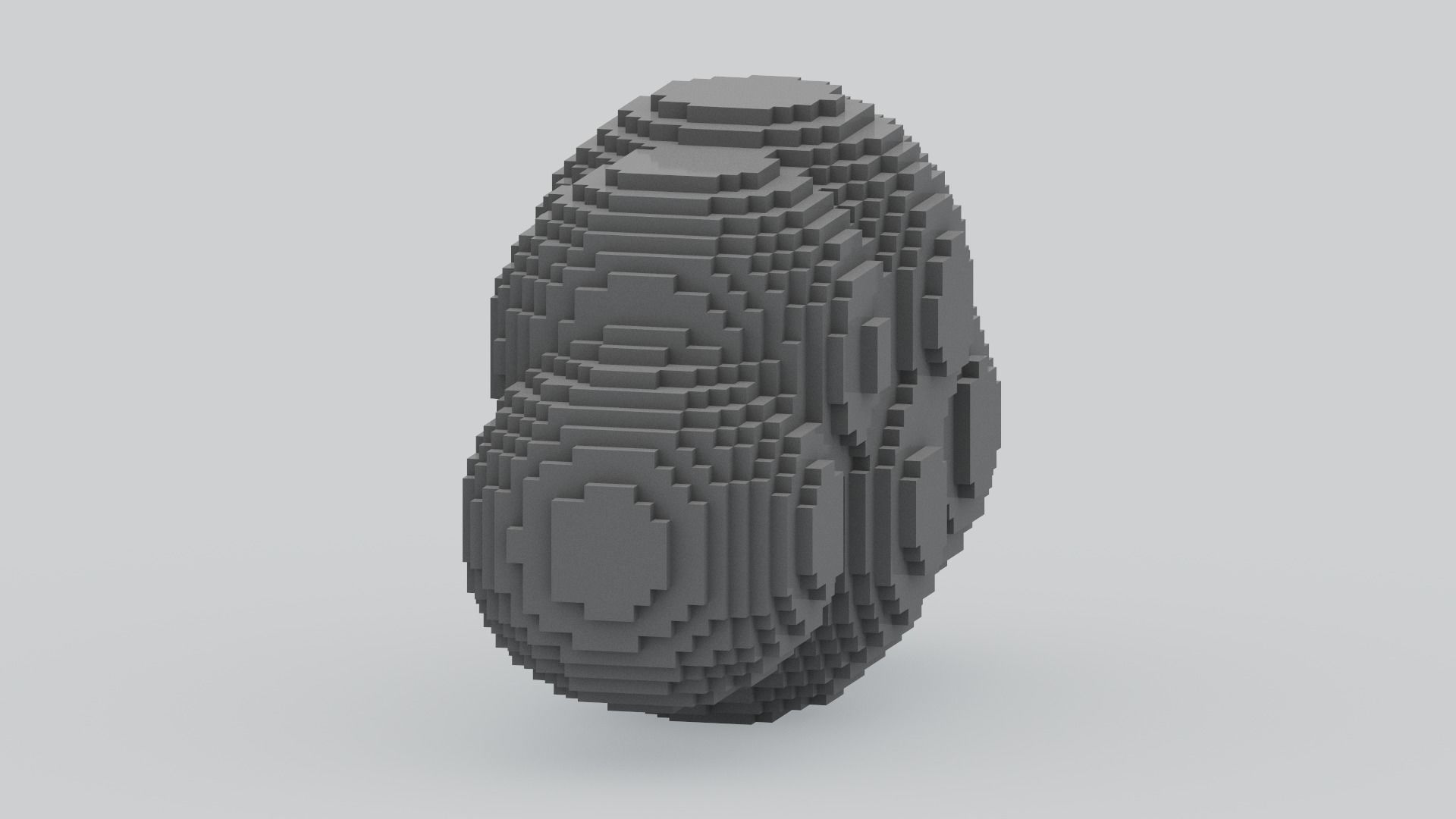 Voxel Cloud Low-poly 3D model_10