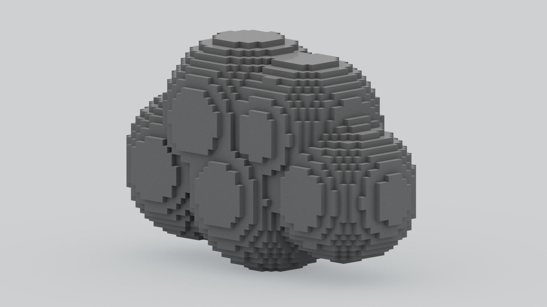 Voxel Cloud Low-poly 3D model_8
