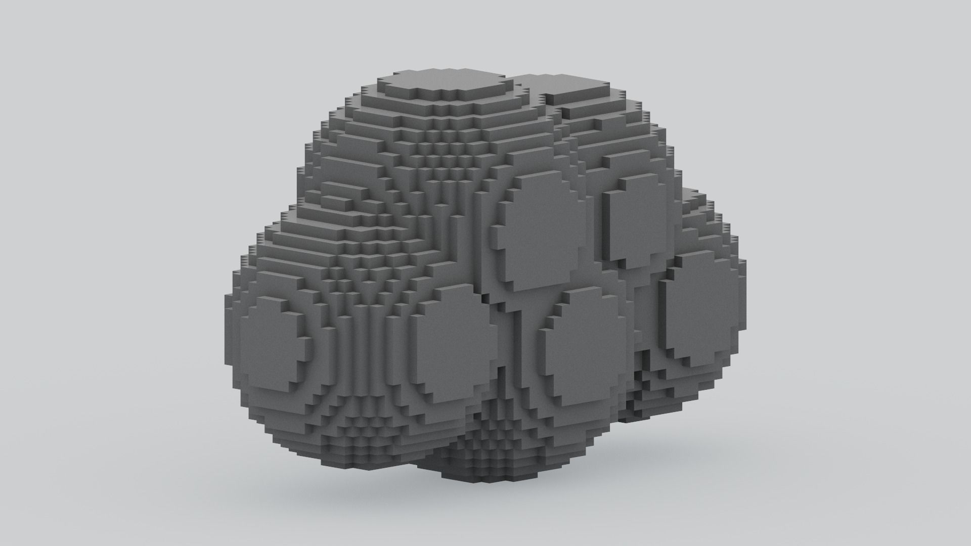 Voxel Cloud Low-poly 3D model_5