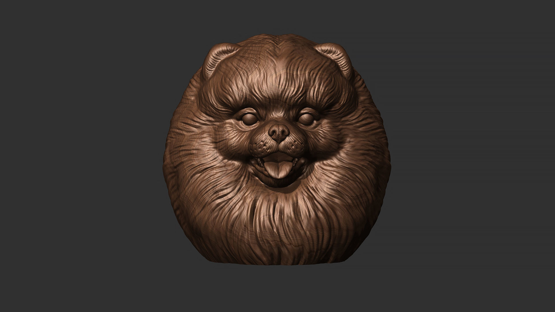 Pomeranian bust 3D print model_20