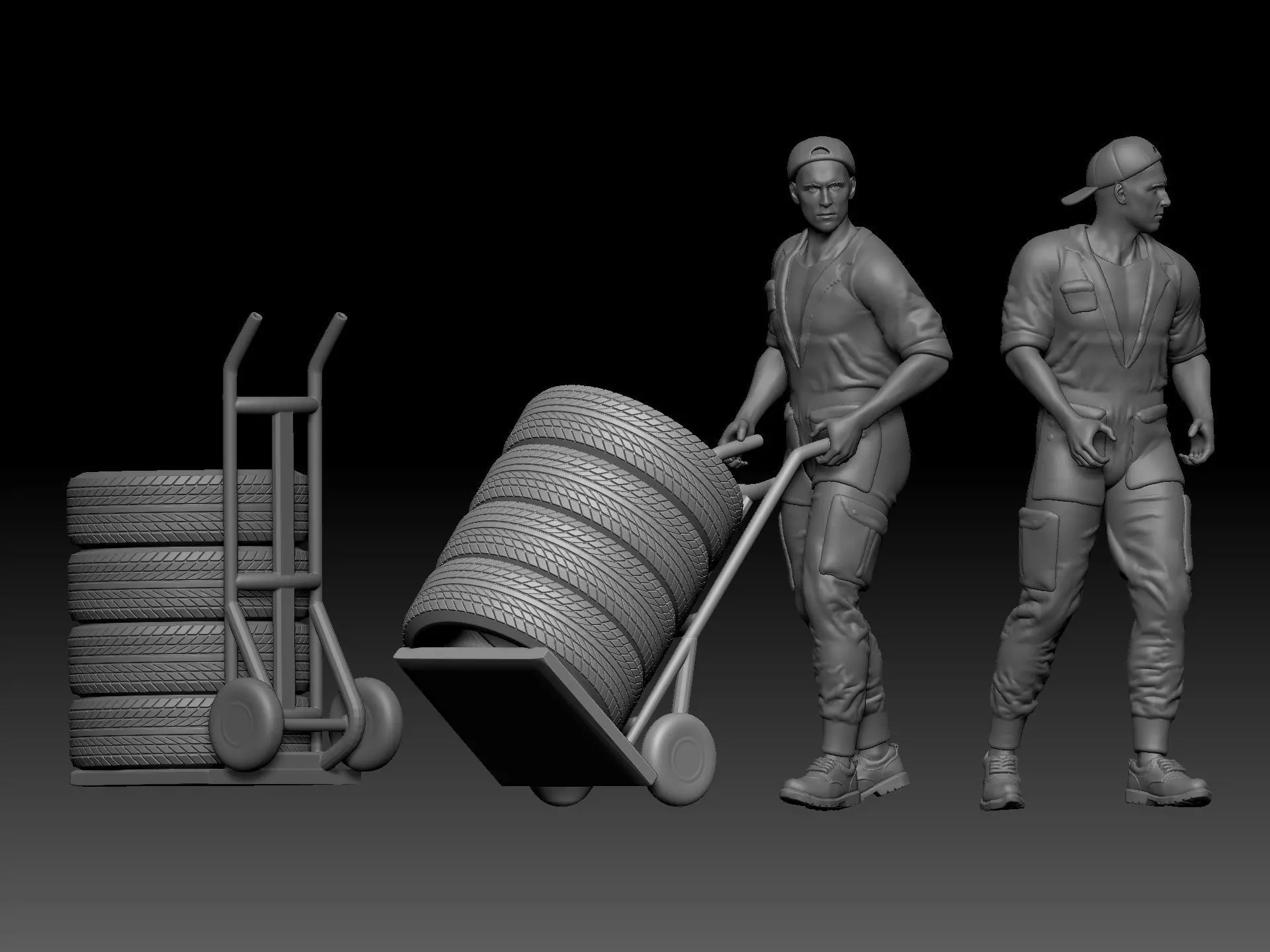 mechanic bring trolley 3D print model_0