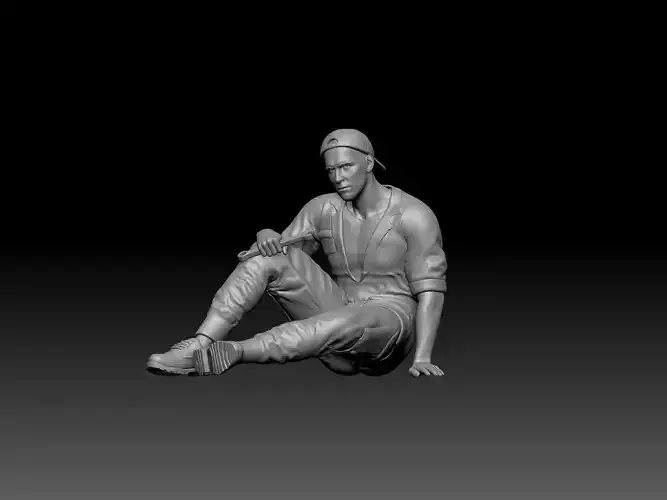 mechanic sitting 3D print model