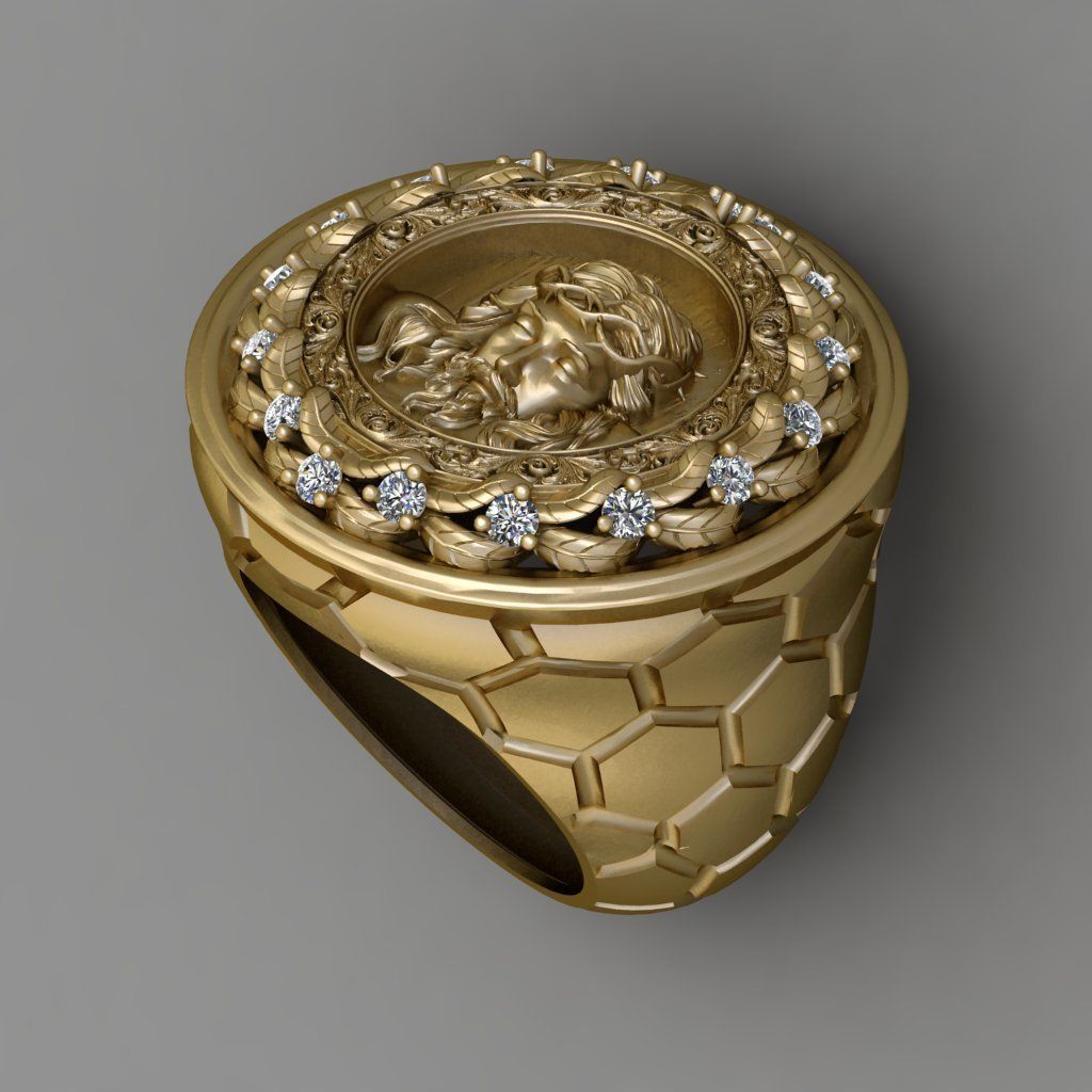 Jesus Diamond Ring 3d Print Model  3D print model_7