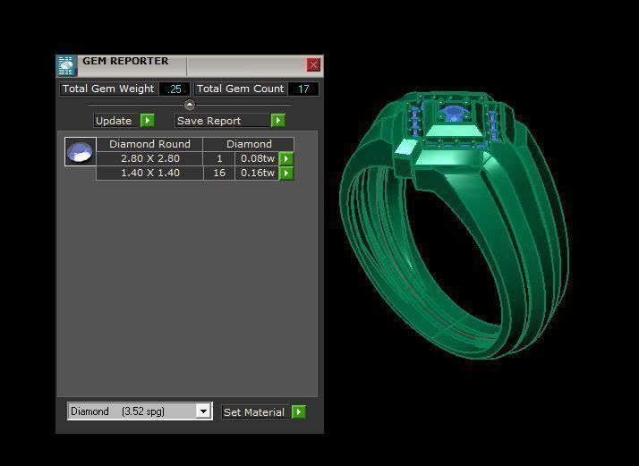 man daimond ring 3D print model_11