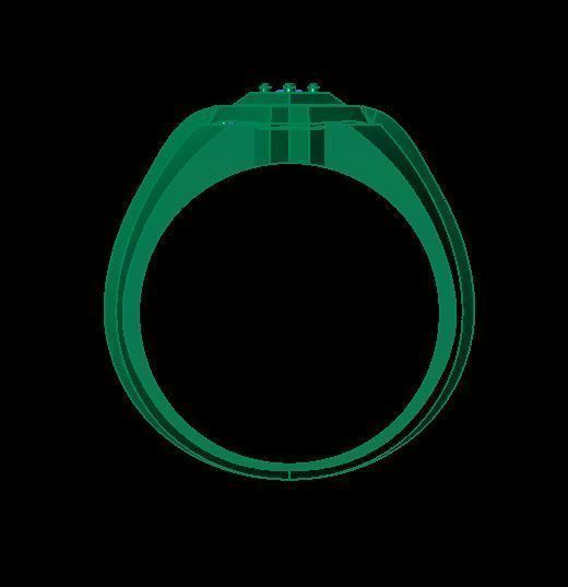 man daimond ring 3D print model_6