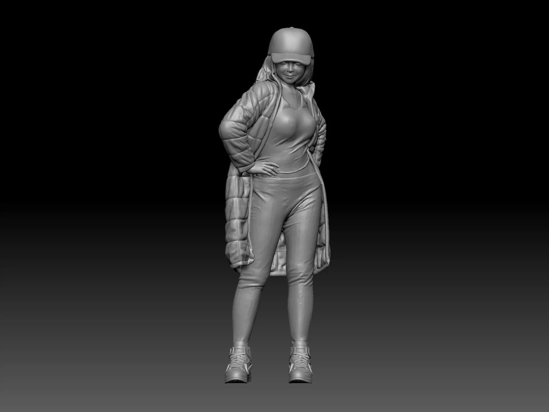 young girl 2 3D print model_0