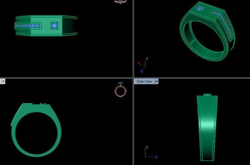 man ring 3D print model_10