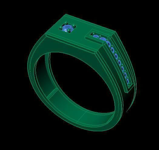 man ring 3D print model_6