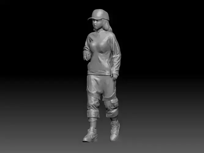 young girl 4 3D print model